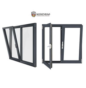 Slim Aluminum Casement Windows Awning windows Ilt And Turn windows Double Glazed