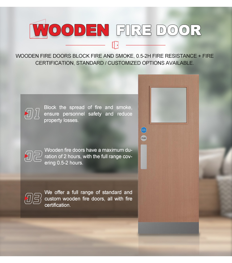 Modern Aluminum Glass Fireproof Double Entry Door Exit Design Finished for Hotel Commercial Warehouse School Interior Use