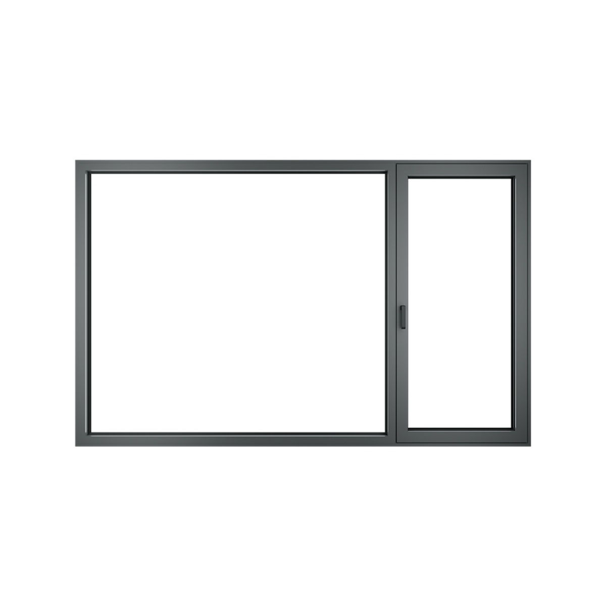 DERCHI Thermal Break Aluminum Casement Windows Energy Efficient Double Glazed High Security windows For Residential