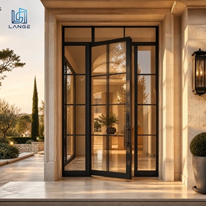 Luxury Slim Frame Aluminum Glass Entrance Doors