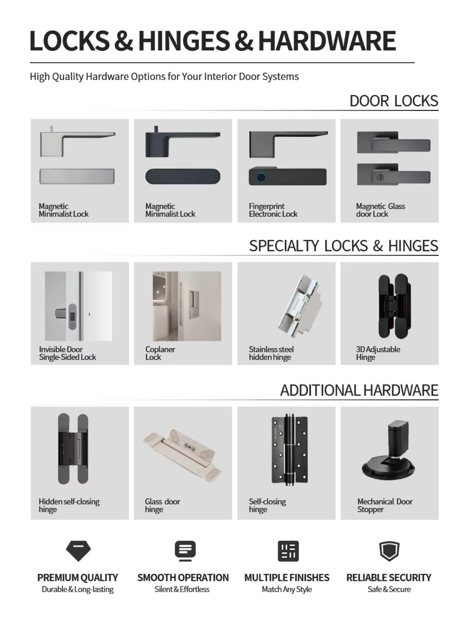 Foshan Manufacturer Modern Interior Aluminum Wooden Frame Swing Door Custom Solution for Residential Room