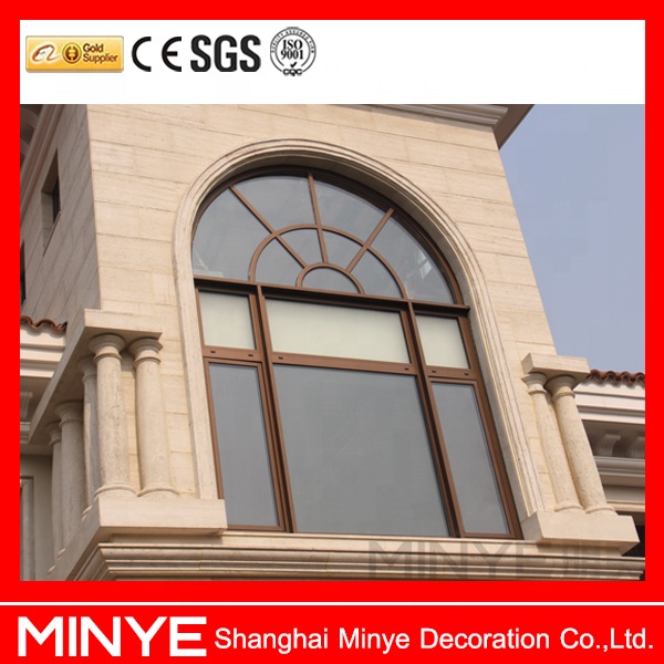 Casement Designs Wood Grain Half Round Windows Aluminum Arched Casement Window