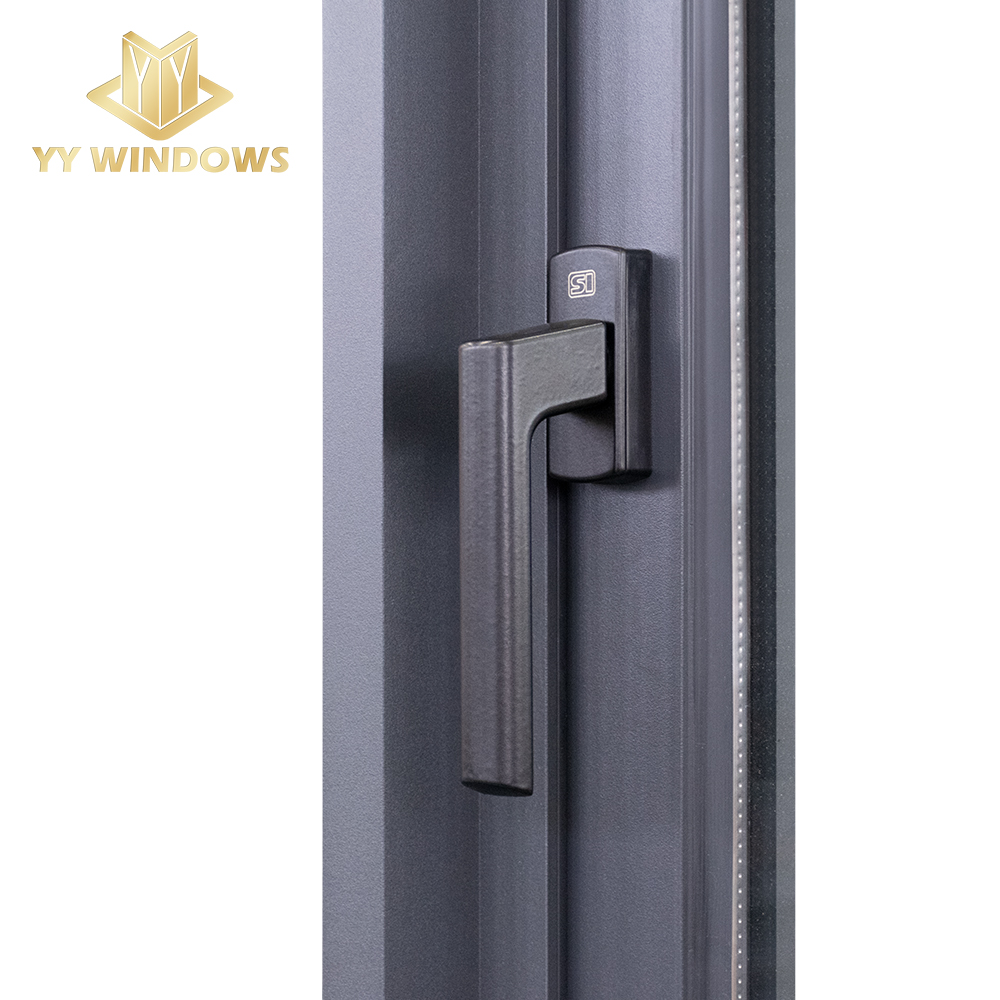 NFRC Standard Luxury Double Tempered Glazing Aluminum French Casement Windows for Grill Design