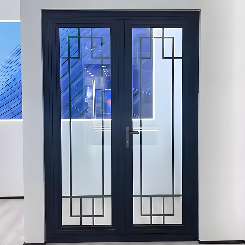 Modern Double Swing Aluminum Casement Door Profile