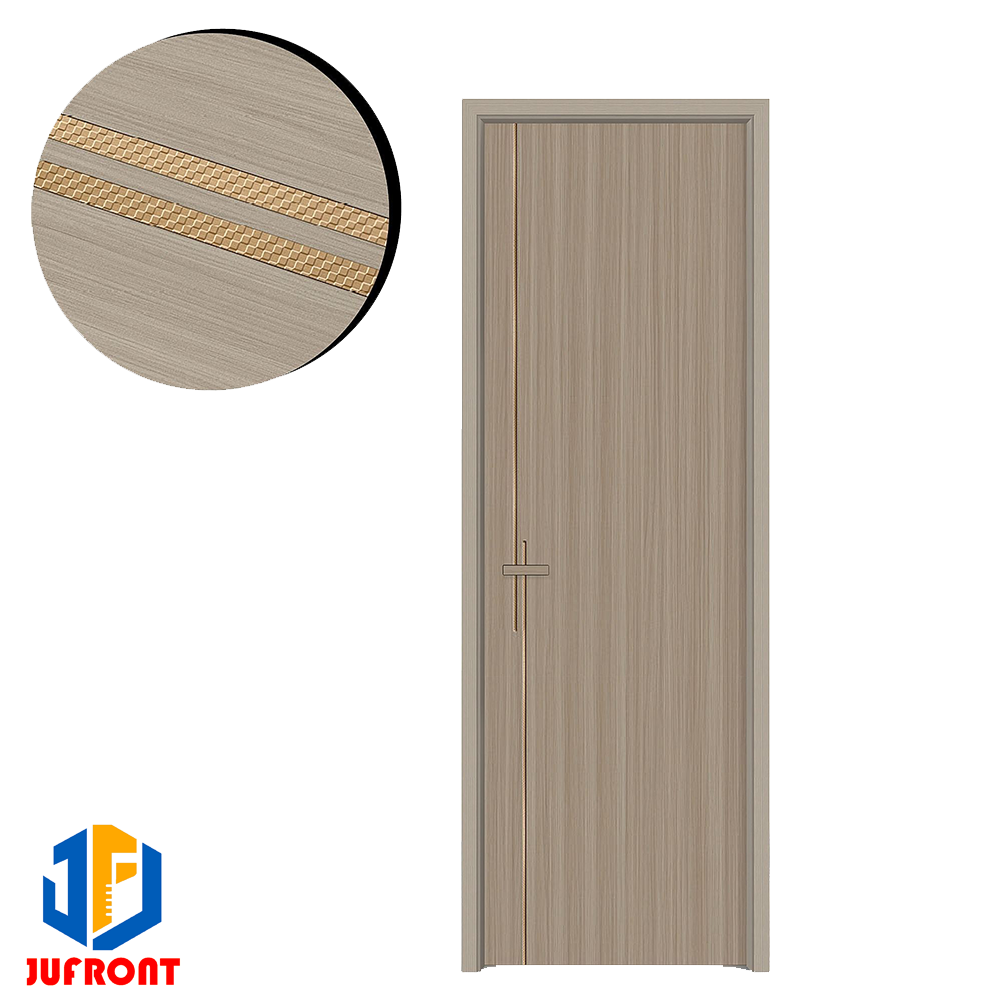 Modern Design Aluminum Frame Composite Panel Door, Commercial Interior Wood Grain Color, Structure