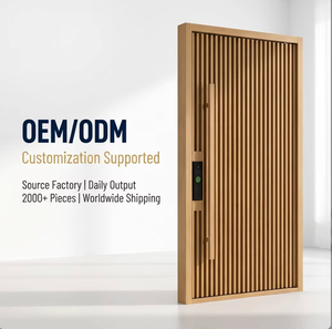 Modern Aluminum Wood Composite Pivot Entry Door
