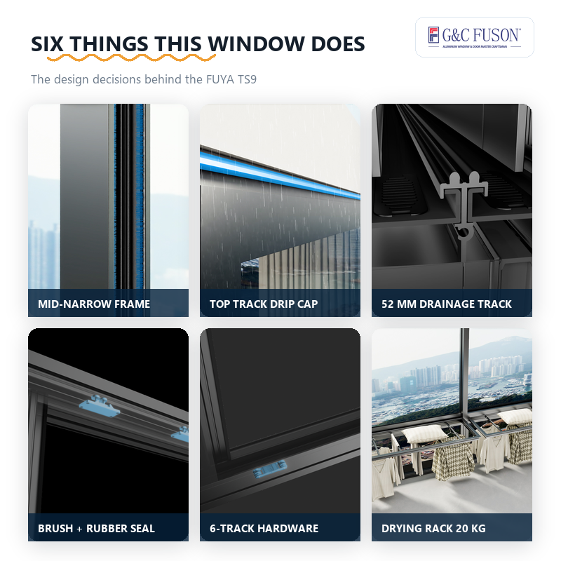 FUSON CE North America For Contractors Sunroom Project Thermal Insulation Aluminum Window Sliding Window