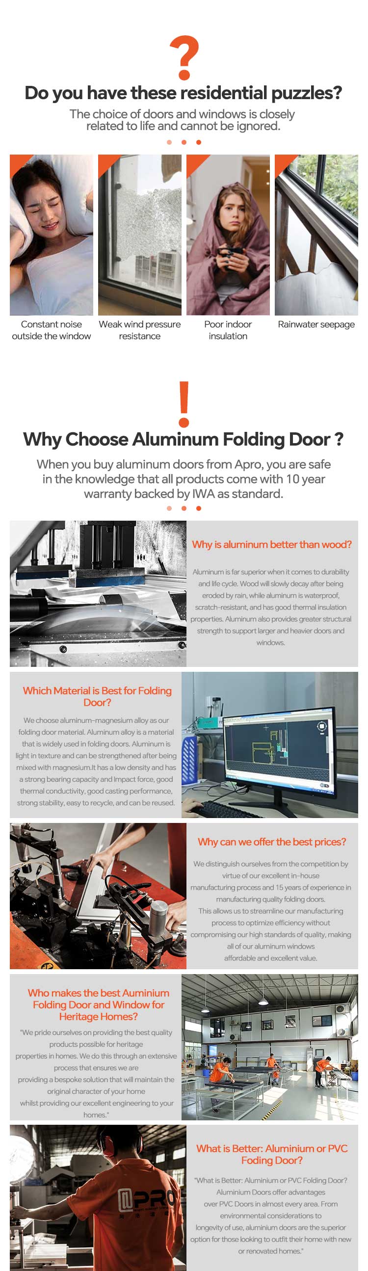 Aluminum Folding Door Features