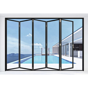 CHANGYI NFRC US Aluminium Bifold Door Black Folding Door