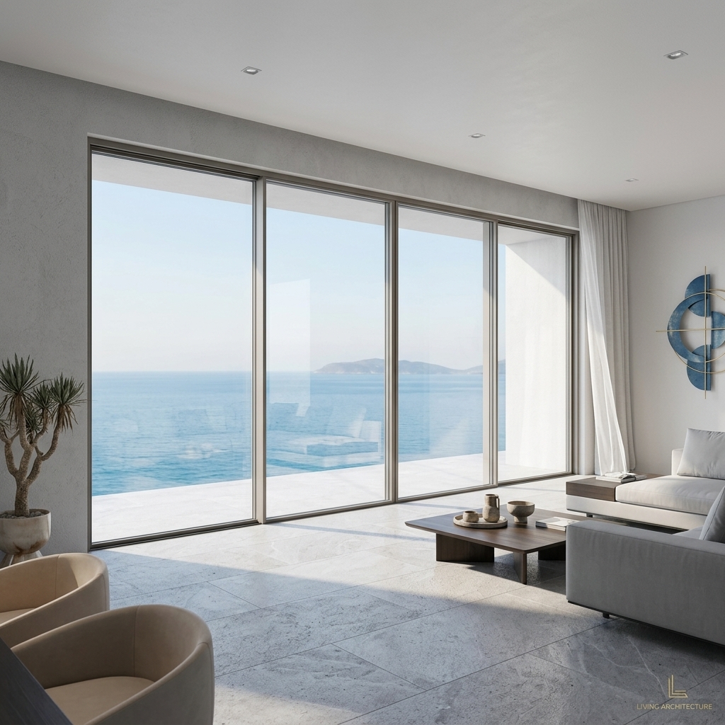 110 Casement Window Integrated Screen Thermal Break Flush Interior Exterior Tempered Hollow Glass
