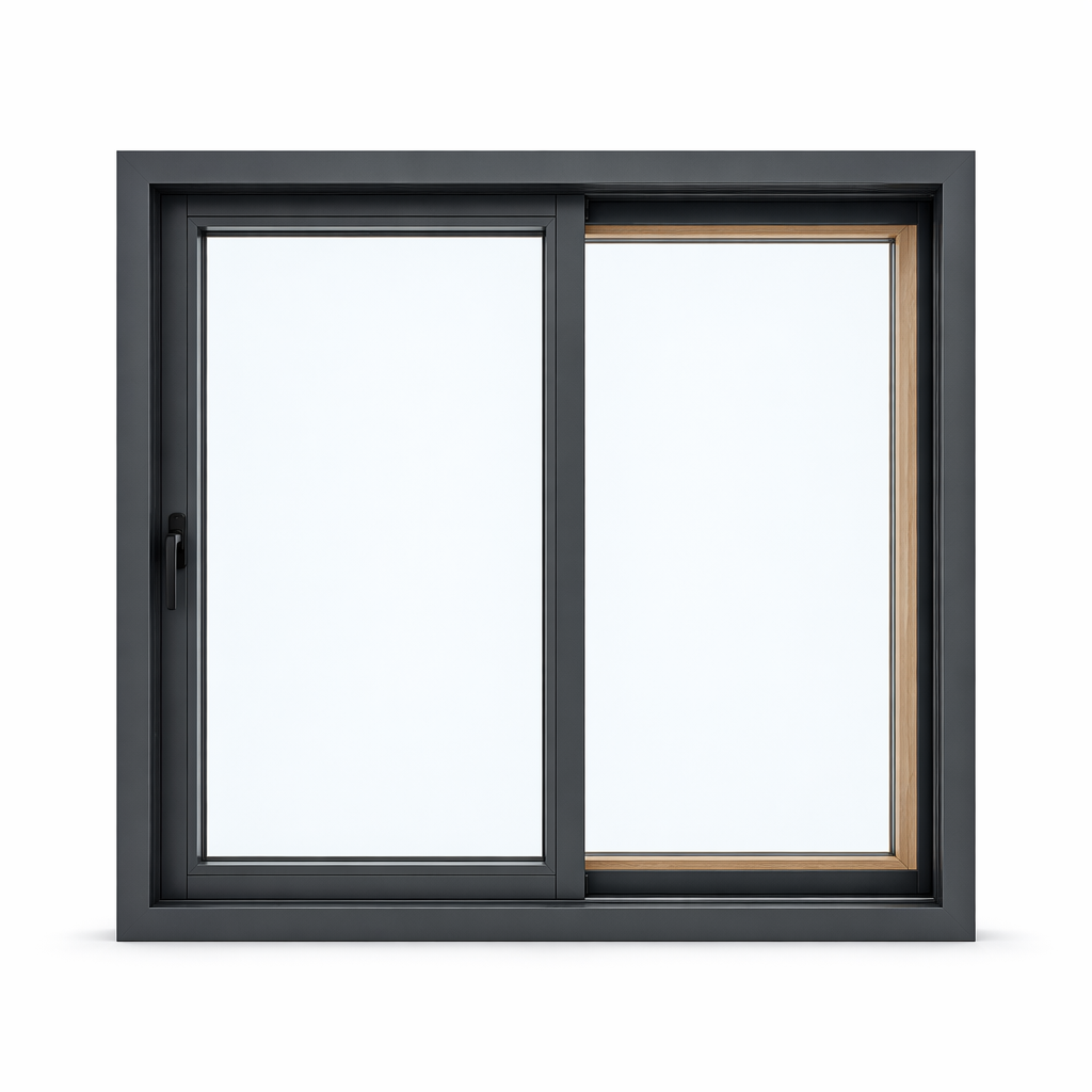 Aluminum Clad Wood Exterior Window Handcrafted Timber Warmth Industrial Grade Aluminum Shell Dual Protection Elegance Beauty