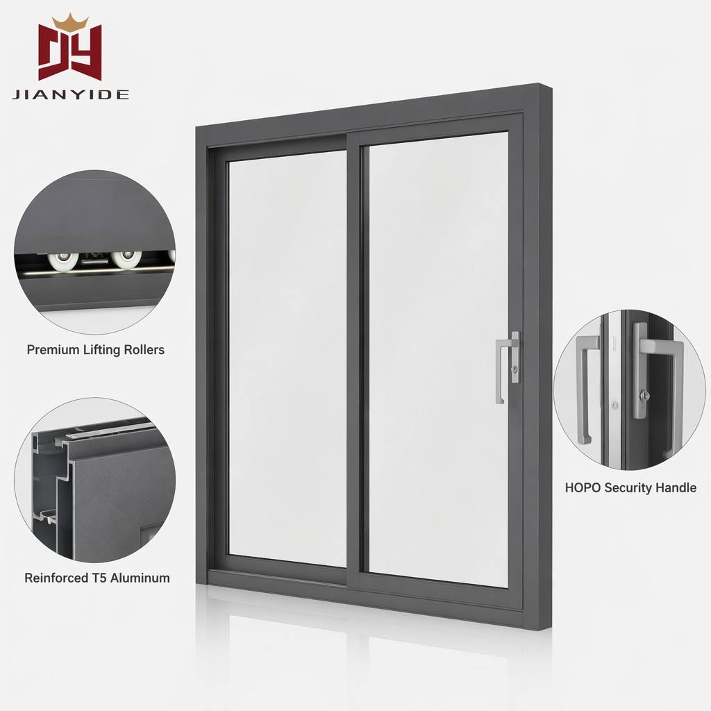 Waterproof Aluminium Sliding Doors For Residential Projects Custom Size OEM ODM Stoore Doors Entry Doors CE Certified Wholesale