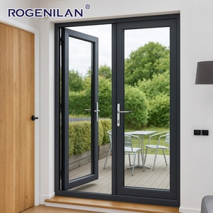 Customized Size Aluminum Double Large Glass Fixed French Door