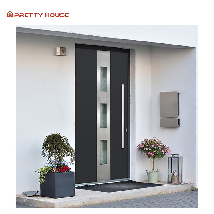 Luxury Modern Design Anti-Theft Outdoor Exterior Villa Aluminum Entry Front Door