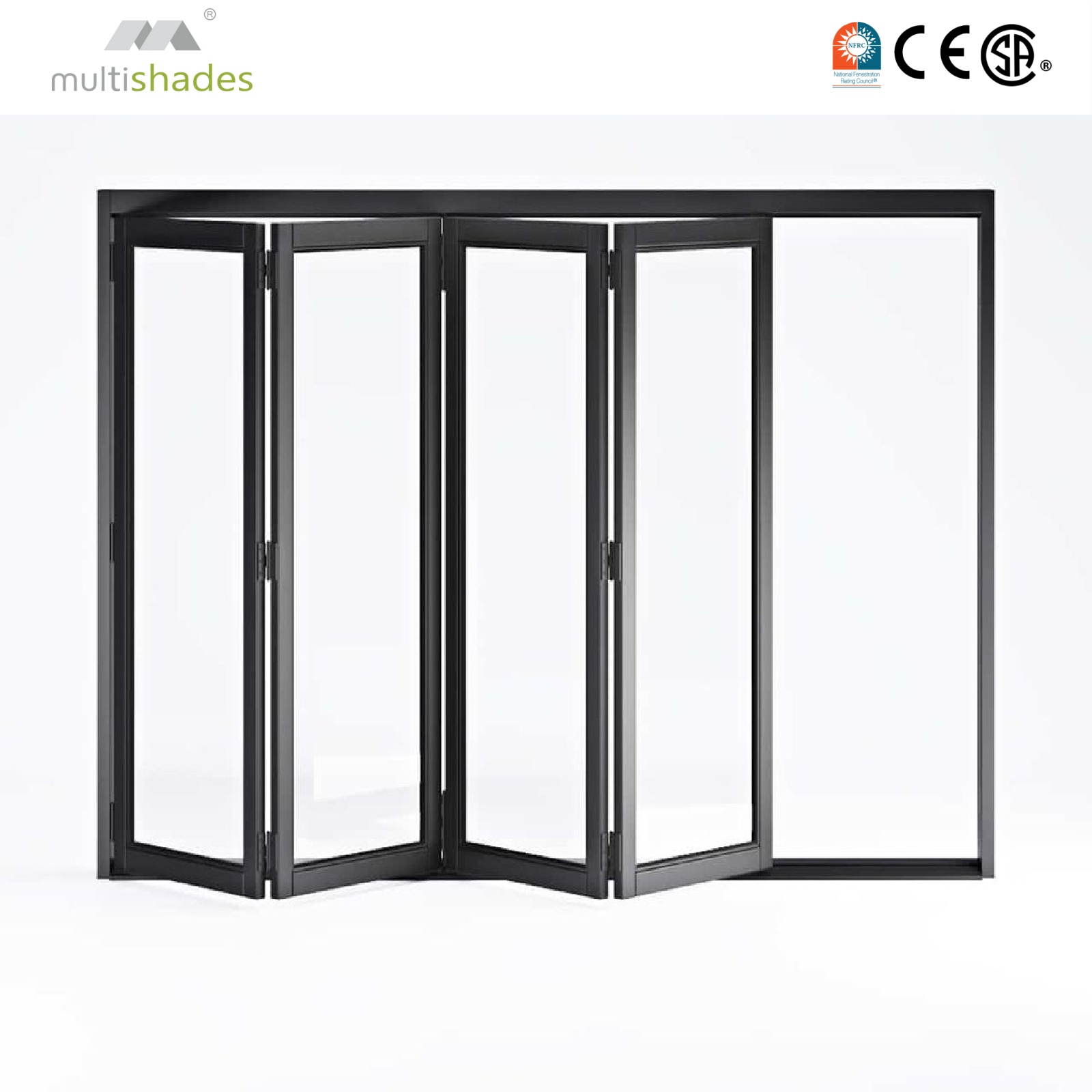 Modern Villa Exterior Patio Soundproof Glass Folding Door with Adjustable Aluminum Frame and Sliding Feature