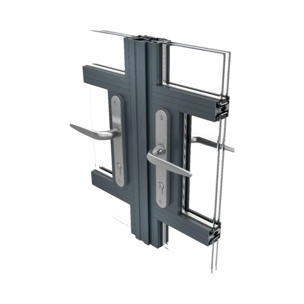 Optional Low-E Glass Eco-Friendly Simline Frame Aluminium Heritage French Doors Thermal Polyamide Break Exterior Living Room