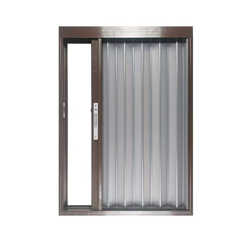 Custom-made diamond Mesh Aluminum Alloy Folding Invisible Screen Door for Home Use, Mosquito Prevention and Pet Protection.