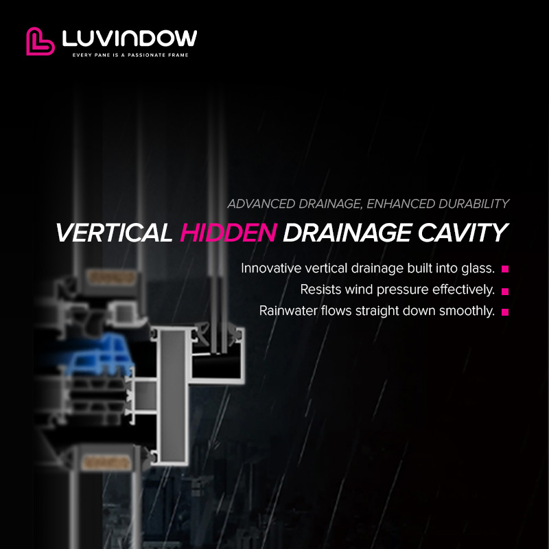 Luvindow Narrow Frame Aluminum Windows Exterior Full Glass Double Glazing Tilt Turn Windows for Residential Use Ventilation