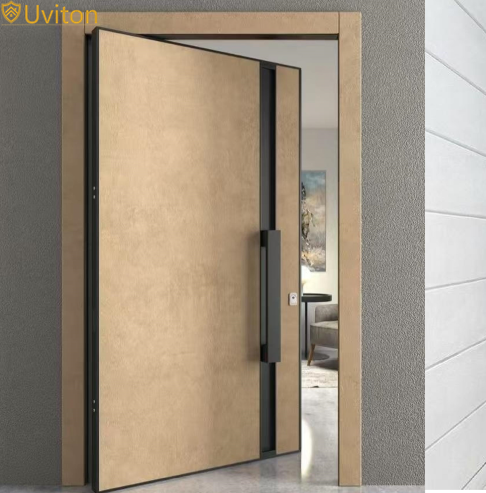 Luxury Villa Aluminum Pivot Entry Door with Custom LED Accent High Security Pivot Entrance Door