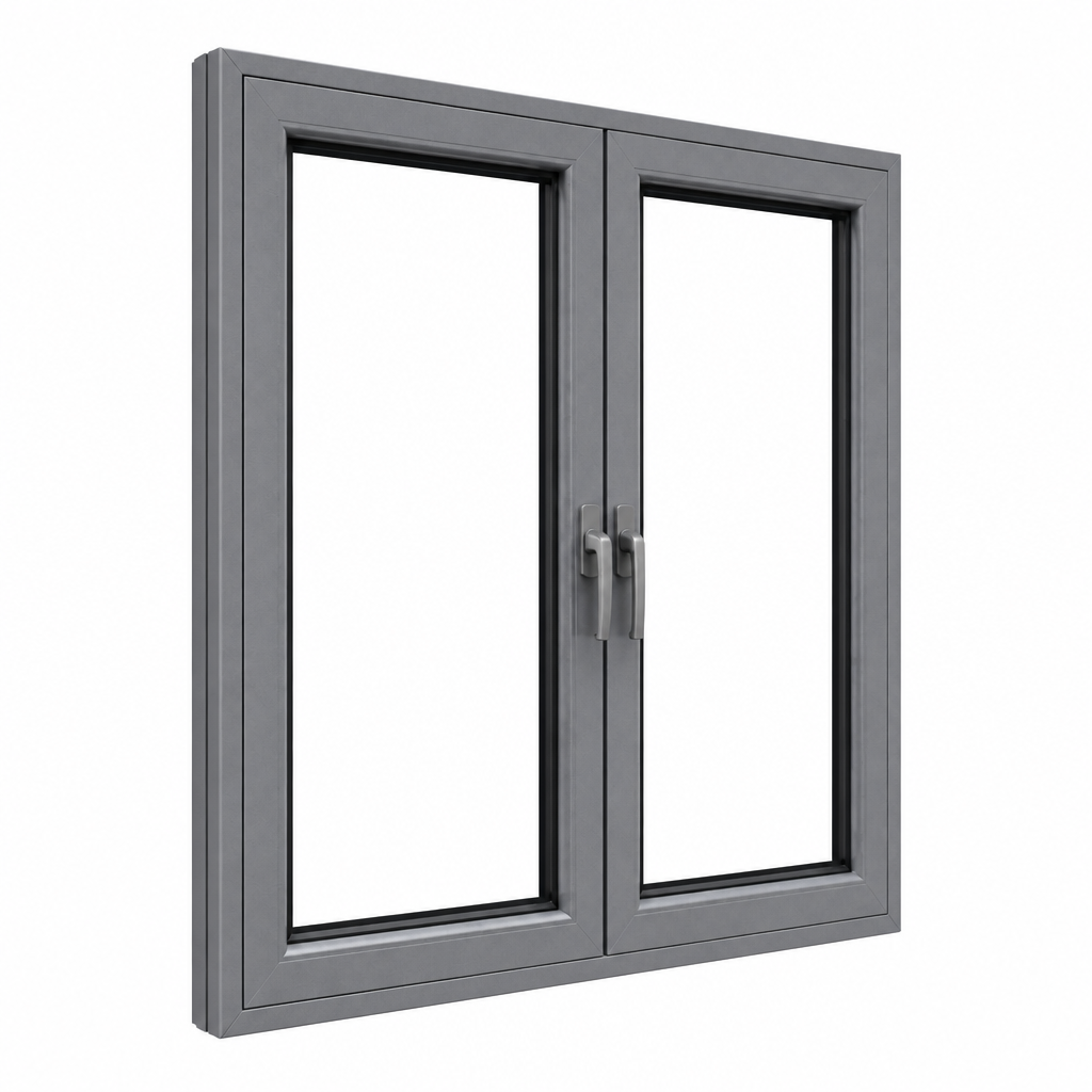 Aluminum Customized Double Glazed Anti-Theft Modern Simple Design Narrow Frame Swing Balcony Window Casement House Windows
