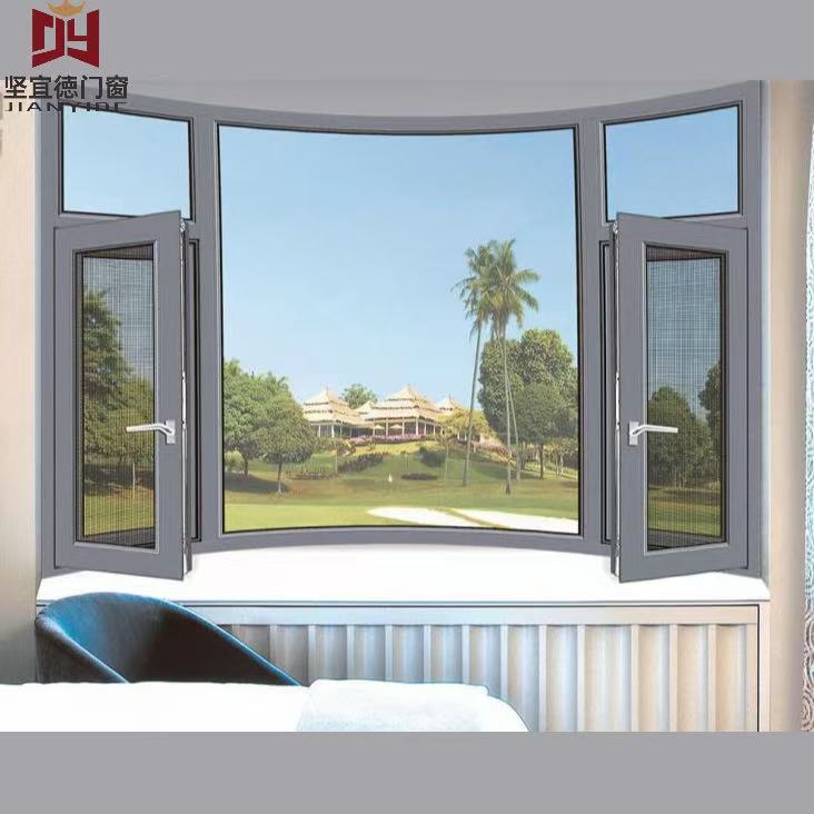 Aluminium Tilt and Turn Casement Windows with Insect Screen for European Residential Projects Custom Size OEM ODM CE Certified