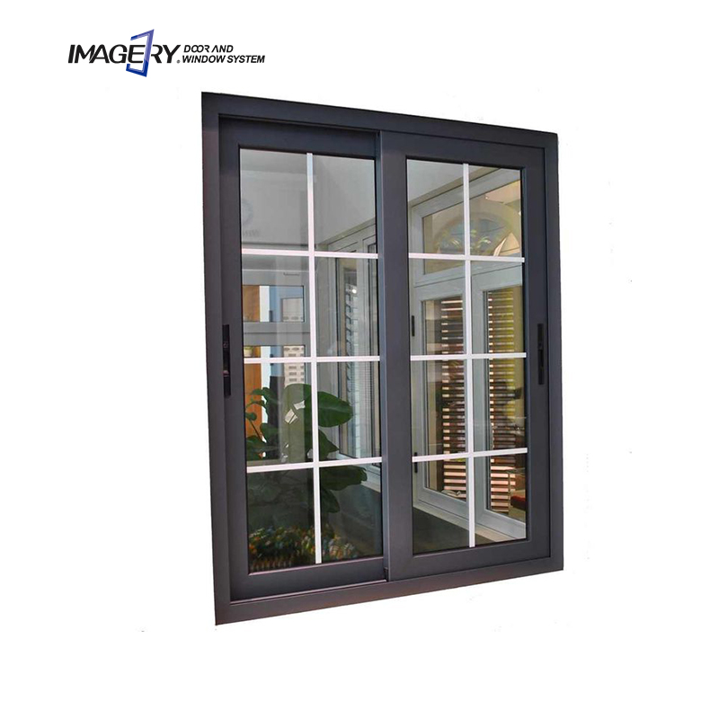 Cheap Small Outside Grill Double Glazed 3-track Aluminum School Sliding Window Philippines Price and Design