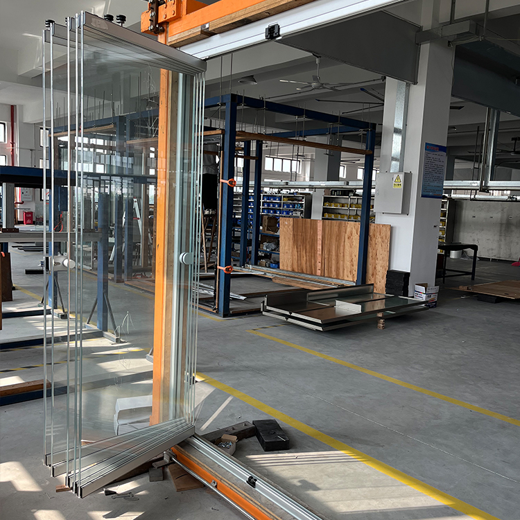 HDSAFE Balcony Door Garden Sunroom Frameless Panoramic Accordion Partition Door Aluminum Waterproof Exterior Folding Patio Door