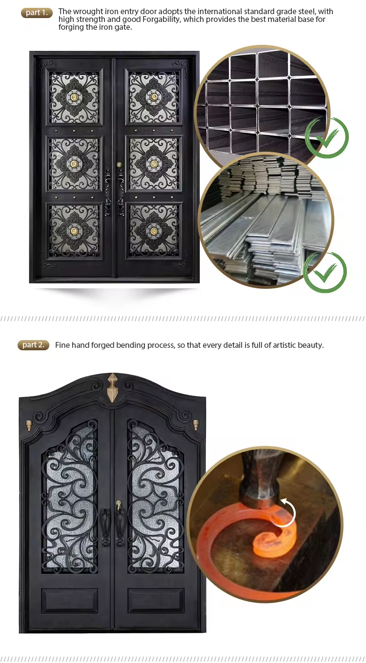 Forged French door detail 7