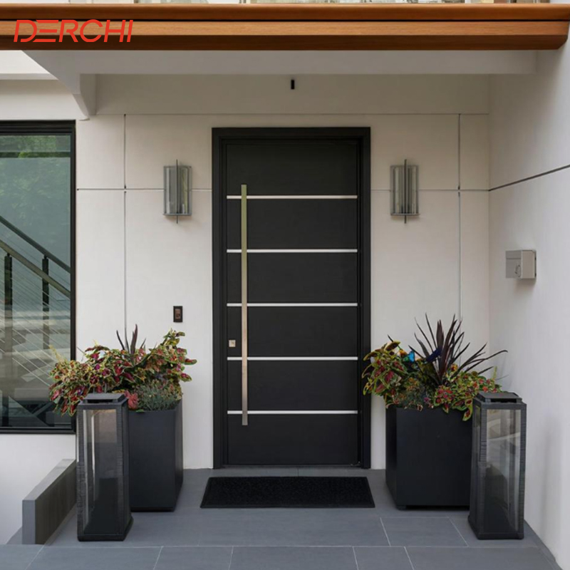 Minimalist Entrance Door Aluminum Front Door Exterior Aluminum Security Door for Residential Apartment