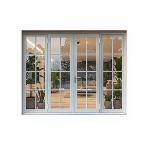 Sunnysky Modern White Aluminum Glass French Doors