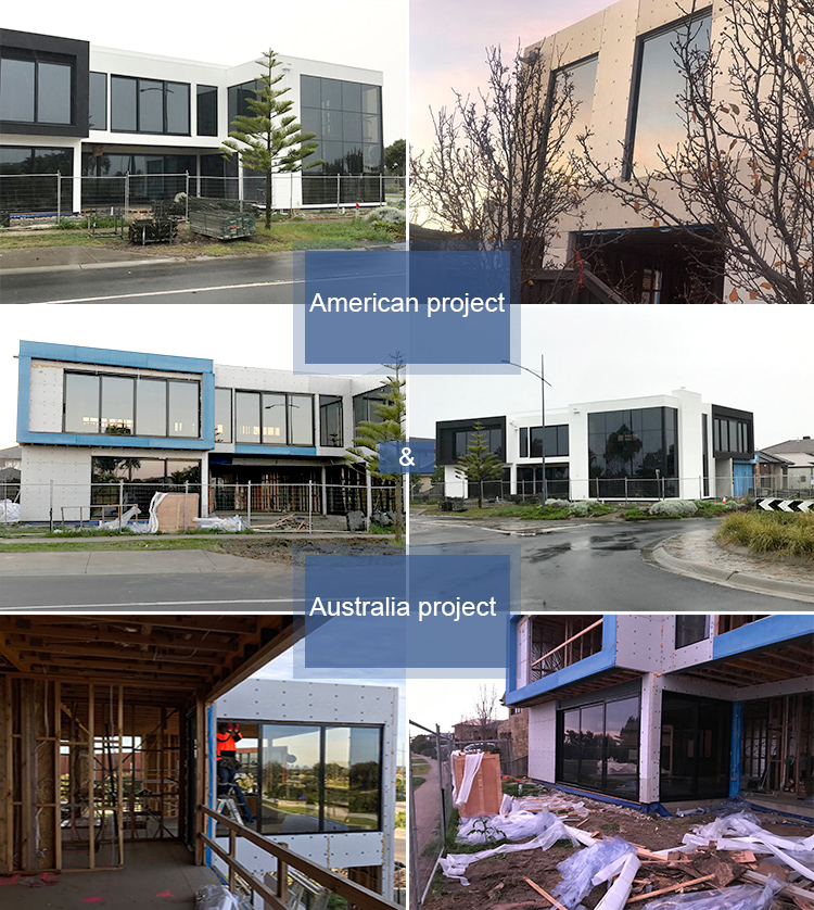 Sunnysky Building House Entrance Swing Door Villa Aluminum Casement Door With Mosquito