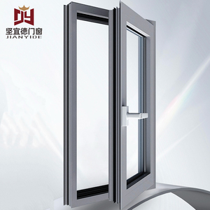 Modern Double Glazed Security Aluminum Swing Windows & Doors Windproof Feature