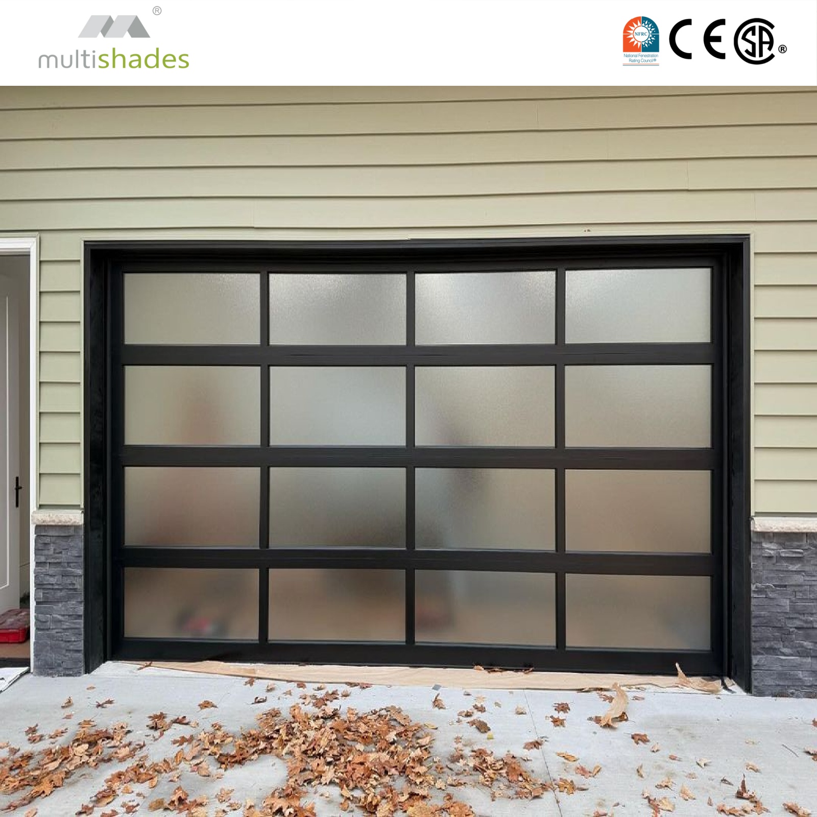 Automatic Sectional Customized Aluminum Frameless 16x8 10x10 Commercial Wholesale Double Insulated Glass Garage Doors for House