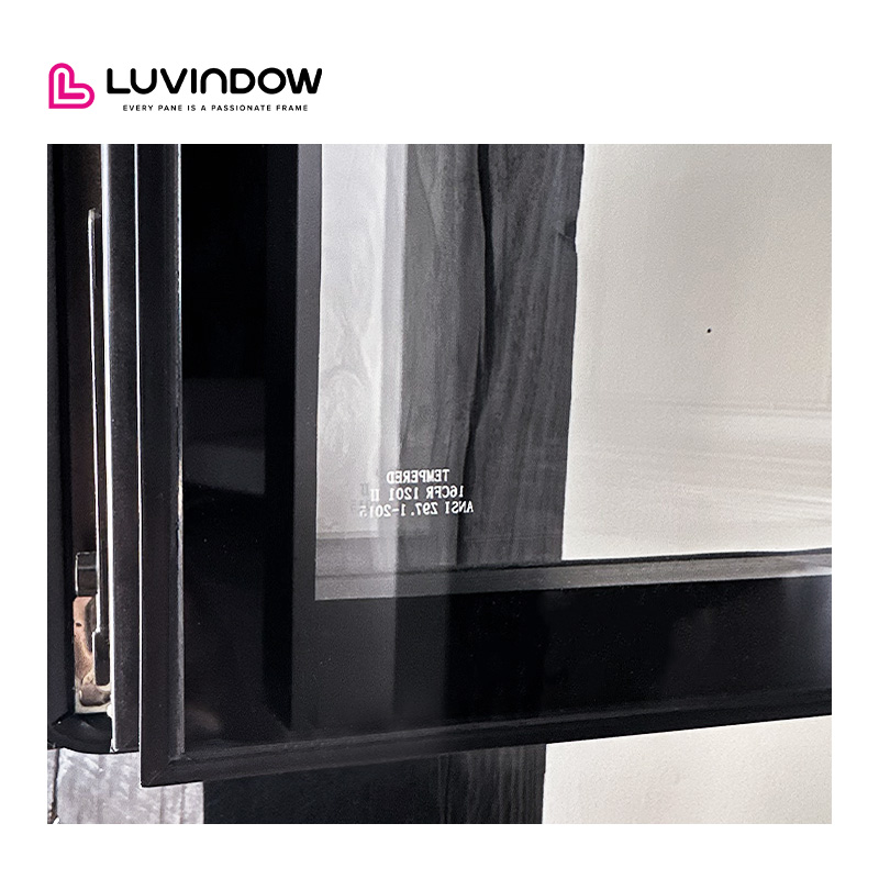 Luvindow Narrow Frame Aluminum Windows Exterior Full Glass Double Glazing Tilt Turn Windows for Residential Use Ventilation