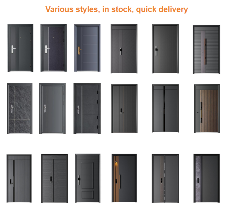 High Quality Fire Rated Aluminum Alloy Door Modern Security Entrance 30/60 Minutes Fire Rated Interior Commercial Use Fire Door