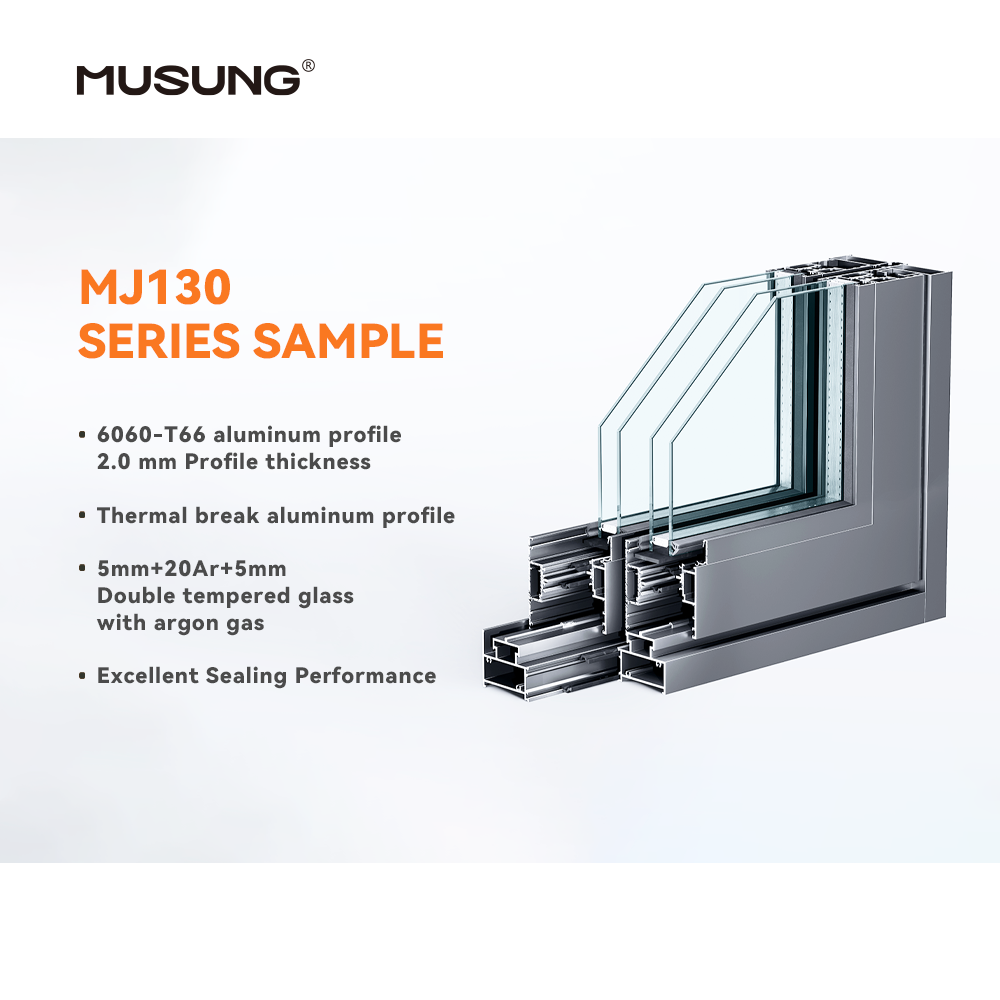 Thermal Break Aluminium Profiles Glass Sliding Door Outdoor Heavy Duty Patio Sliding Doors