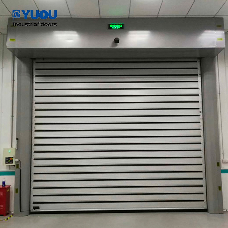 Heavy Duty Insulated Aluminum Alloy Spiral High Speed Door Security for Factory Warehouse