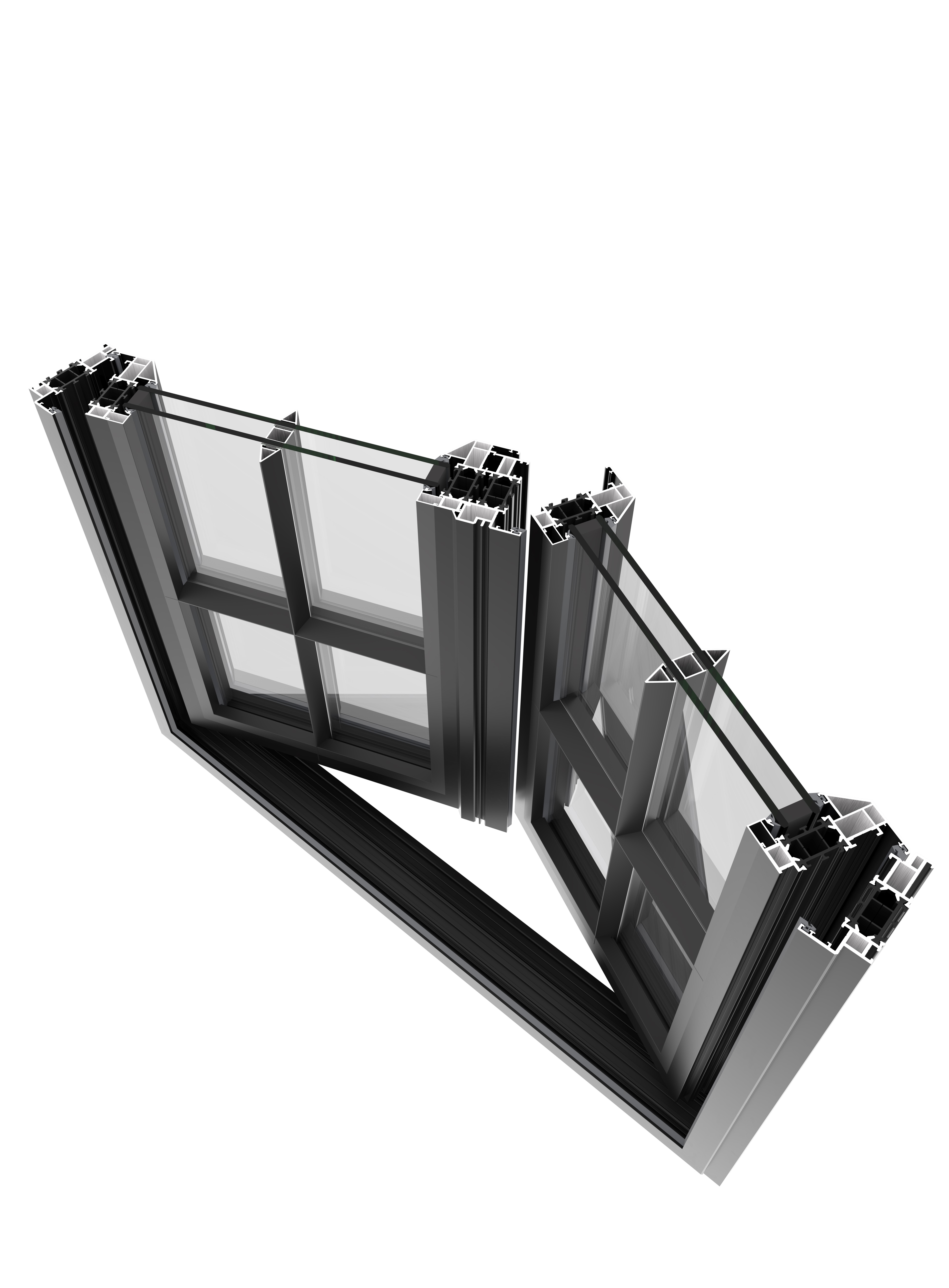 Durable Aluminum Alloy Retro Crittall Style Double Door with Double Glass Heat Insulation Waterproof for Interior French Hotel