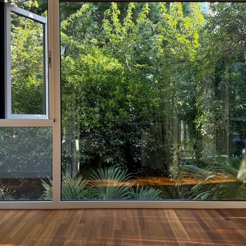 Modern Outward Opening Aluminum Casement Window Energy Star Rated Soundproof Thermal Break Flat Frame Smooth Flush Residential