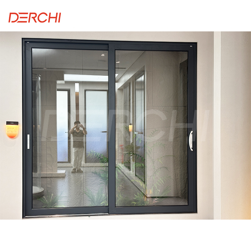 USA Exterior Slim Frame Balcony Interior Sliding Door Waterproof Soundproof Double Glass Living Room Aluminium Sliding Doors