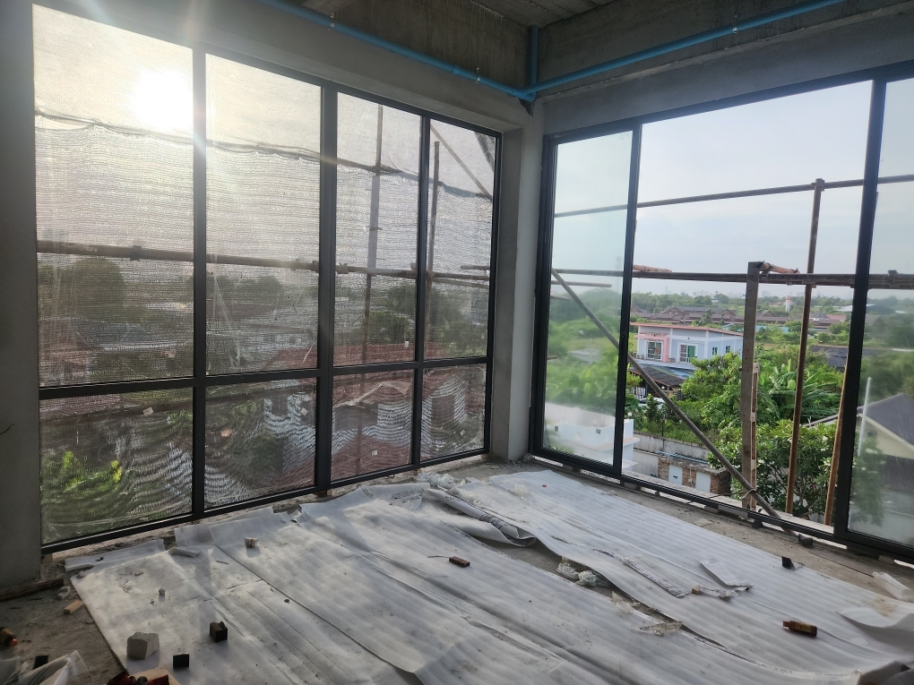 RG100.8 2025 New Factory Custom Glass Aluminium Home Decoration Thermal Insulation Windproof Sliding Doors