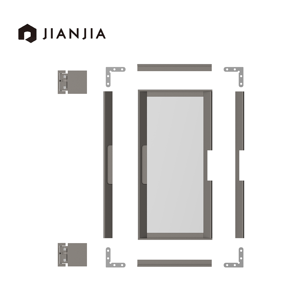 Wholesale Wardrobe Kitchen Cabinet Glass Aluminum Frame Door for Home Decoration