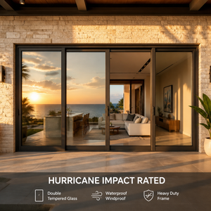 Hurricane Impact Heavy Duty Aluminum Sliding Patio Door