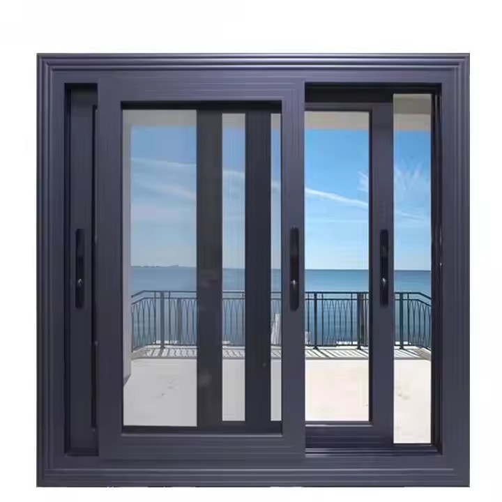 New Model Aluminium Sliding Window with Folding Plastic Frame Price Feature From China Supplier