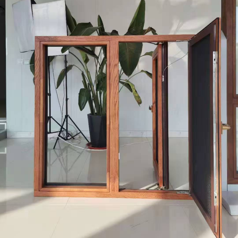 Customized Aluminum windows Double Glaze Glass windows Aluminum Clad Wood Window