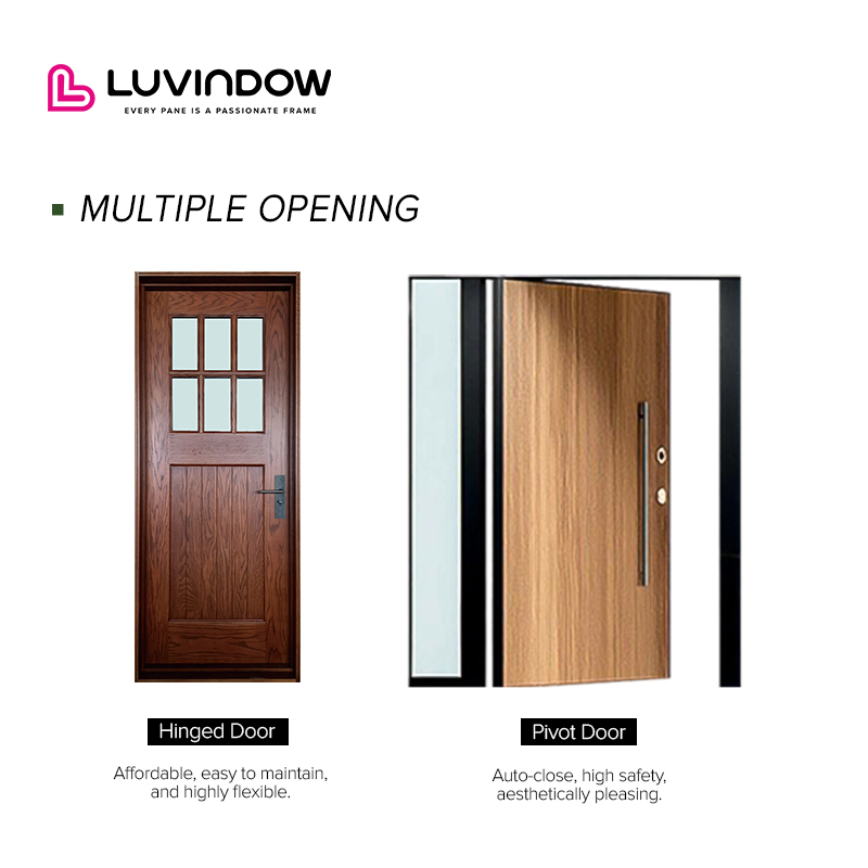 American Style Contemporary Solid Wood Entry Main Entrance Wooden Doors Front Doors For Houses Modern Exterior Main Pivot Door