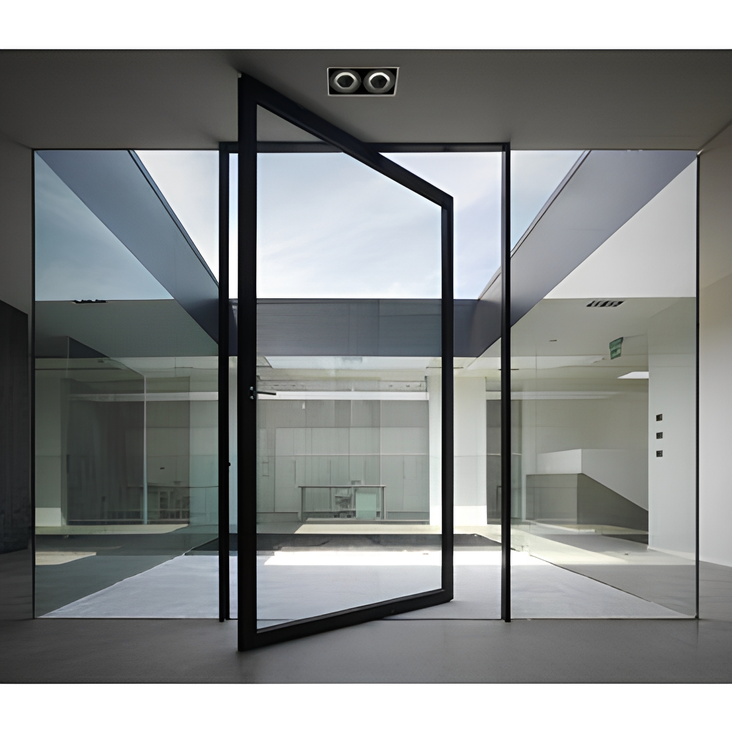 Modern Heavy-Duty Aluminum Pivot Doors with Double Glass Soundproof Finished Surface for Villa &amp; Hotel Entrance