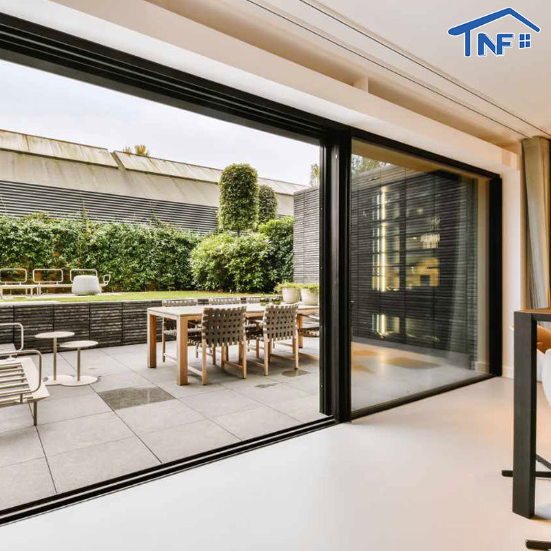 Modern Glass Sliding Door Soundproof Slim Frame Tempered Glass Exterior Aluminum Patio Sliding Doors for Houses