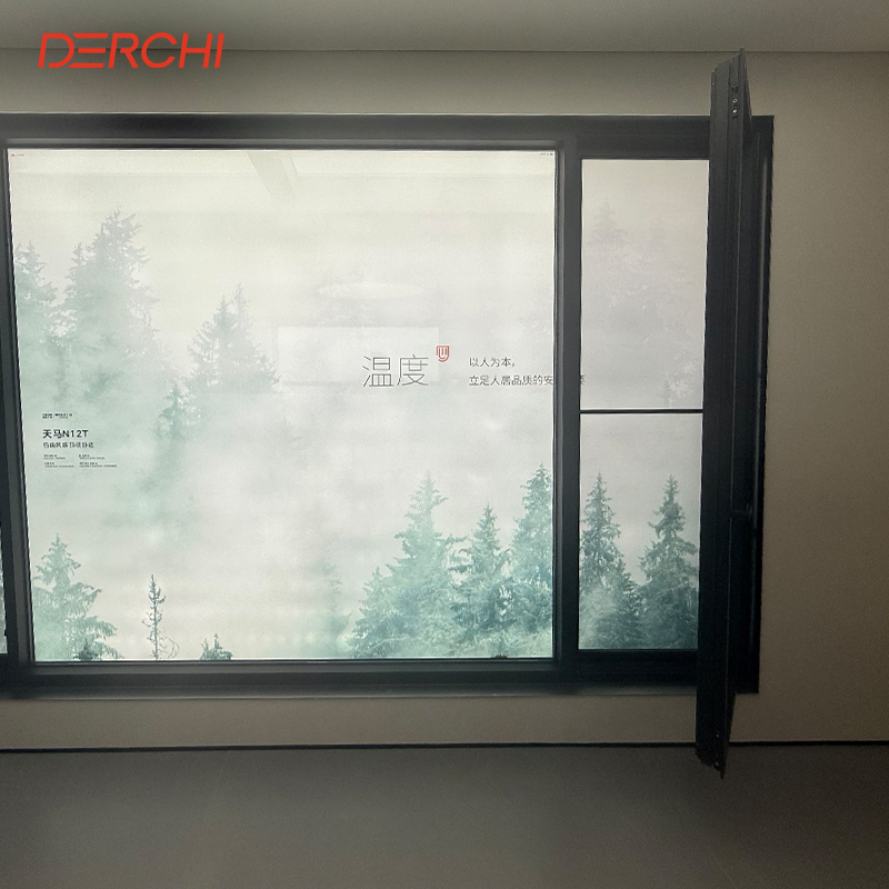 DERCHI Customized Fixed windows Double Tempered Insulating Broken Bridge windows Slim Profile Aluminium Casement windows