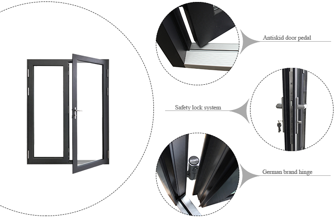 AS 2047 NFRC Standard Aluminum Louver Hinged Door